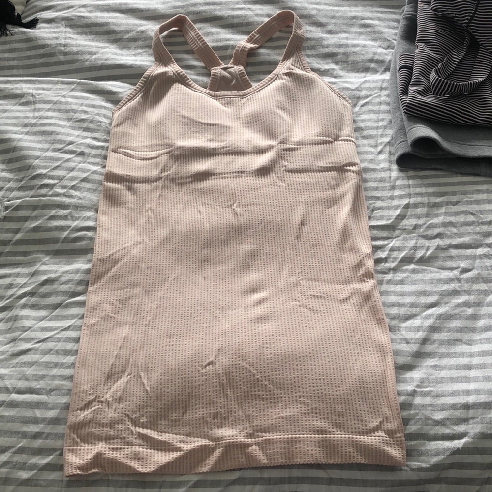 Lululemon blush pink Razorback tank top